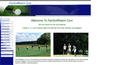 Desktop Screenshot of fairgolfmatch.com