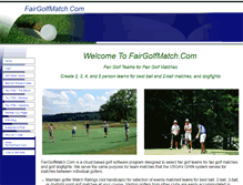 Tablet Screenshot of fairgolfmatch.com